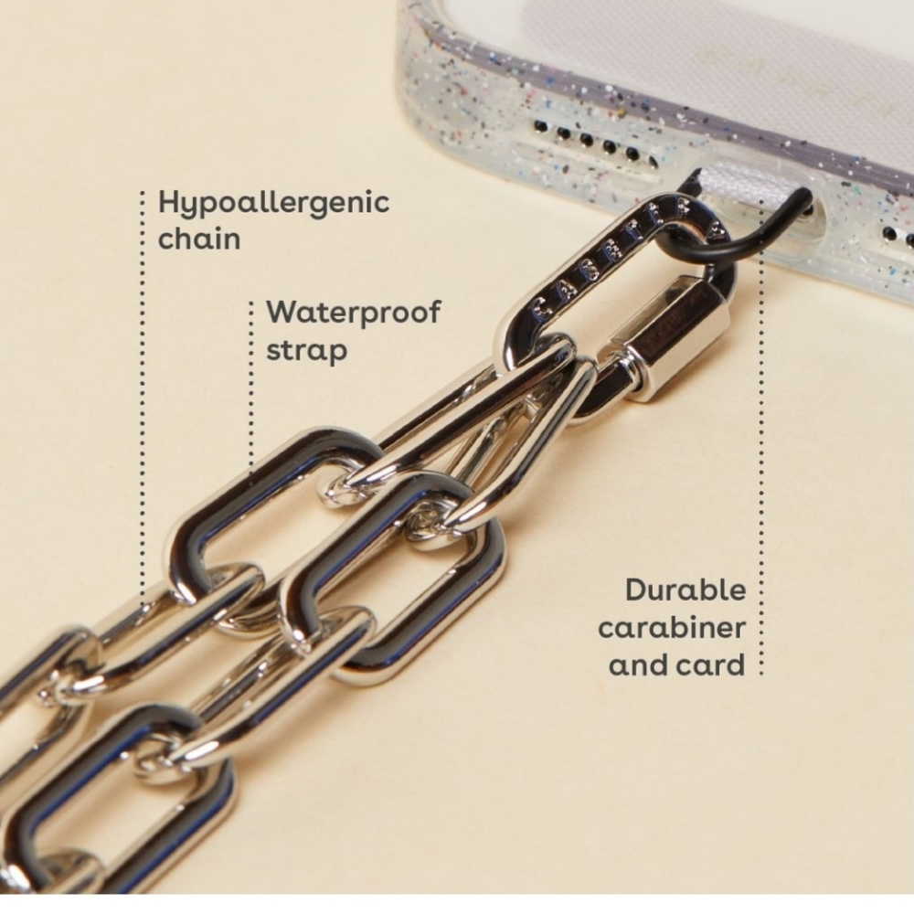 CASETiFY Metal Phone sling for any case! Brand new.  2 chains incl.